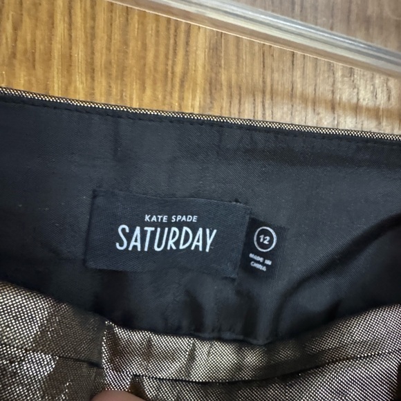 Kate Spade Metallic Gold Pleated Midi Skirt - Picture 3 of 3